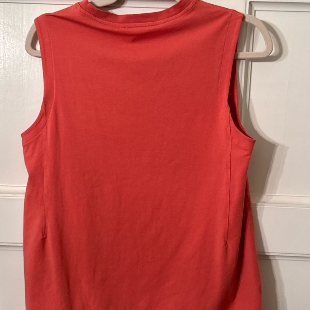 Athleta Studio Tank Top Small Coral Boxy Muscle Athleisure - Picture 3 of 5